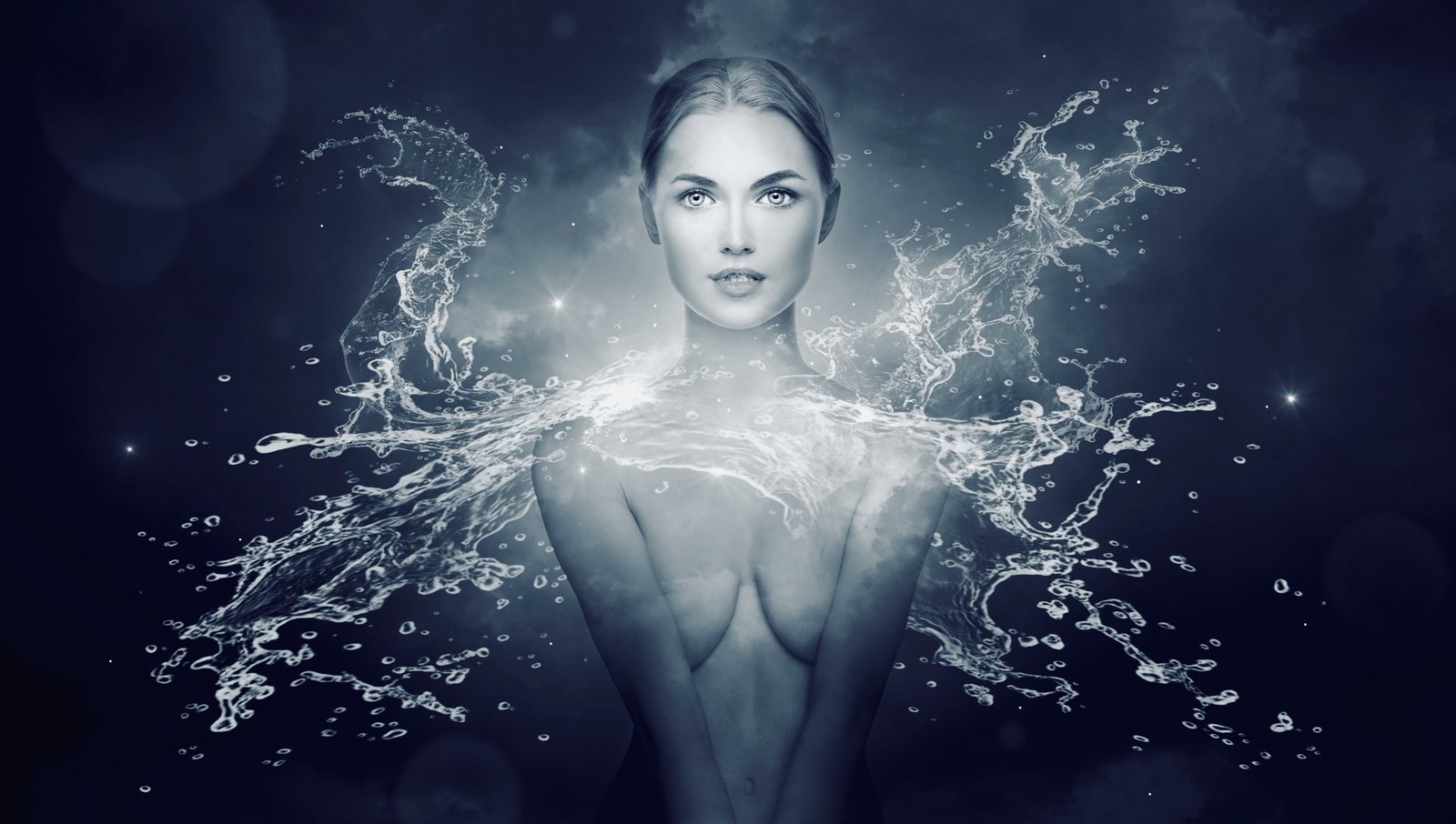 fantasy woman water movement inject composing mysterious 2k 4k 5k