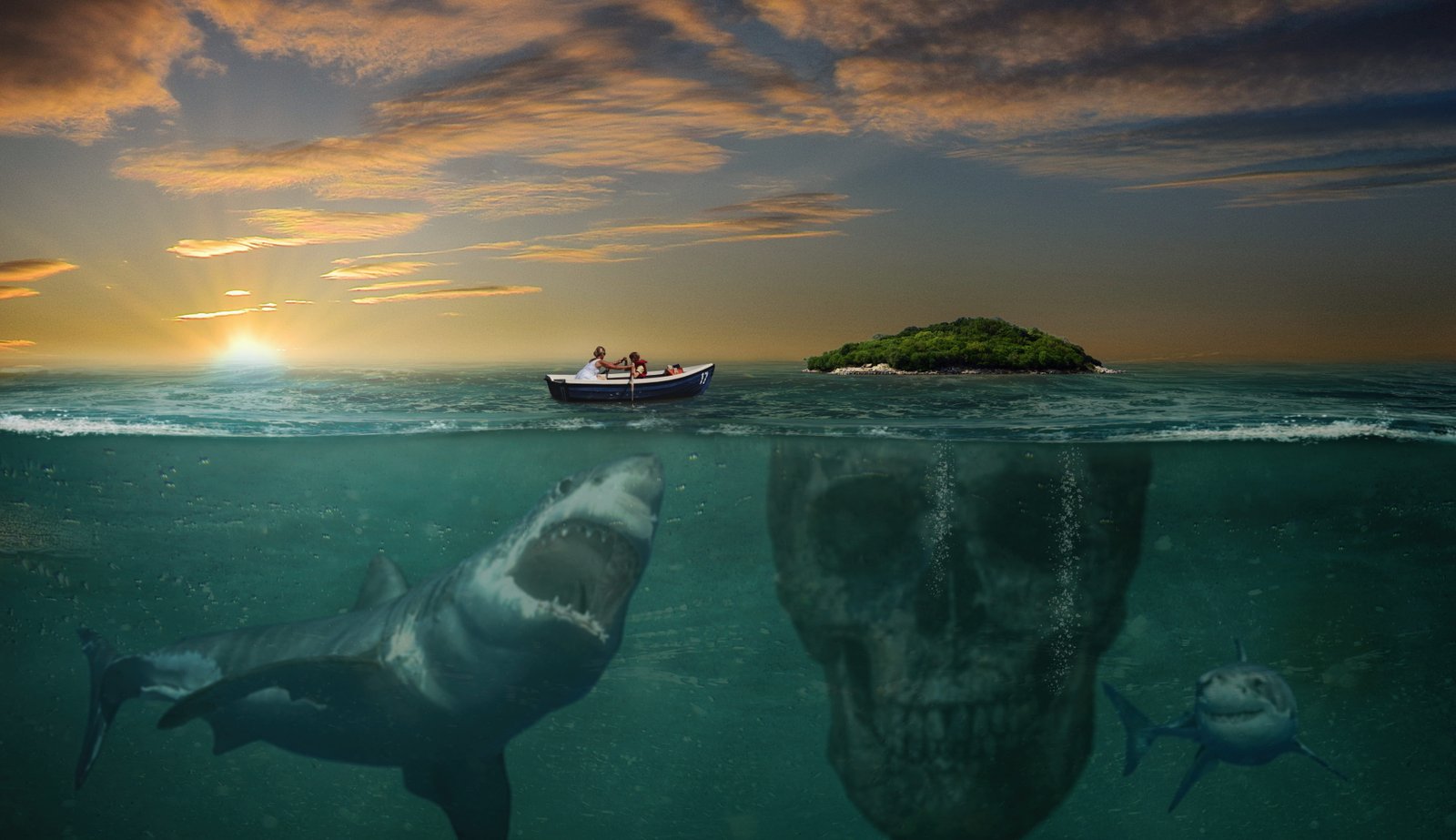 island hai photomontage photoshop dangerous adventure 2k 4k 5k