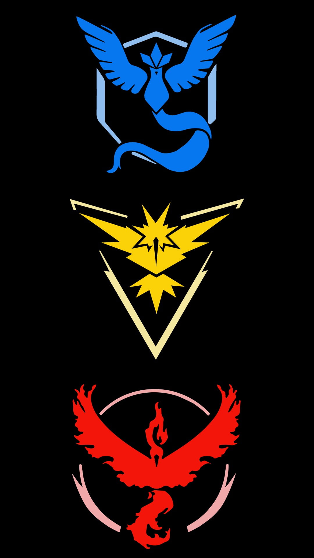 Moltres Articuno Zapdos team Pokemon Go phone Team Mystic