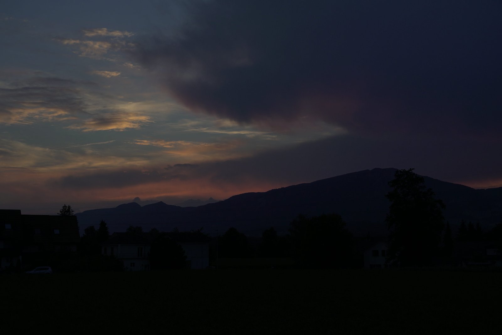 night sky mood mystical mountains color dark landscape 2k 4k 5k