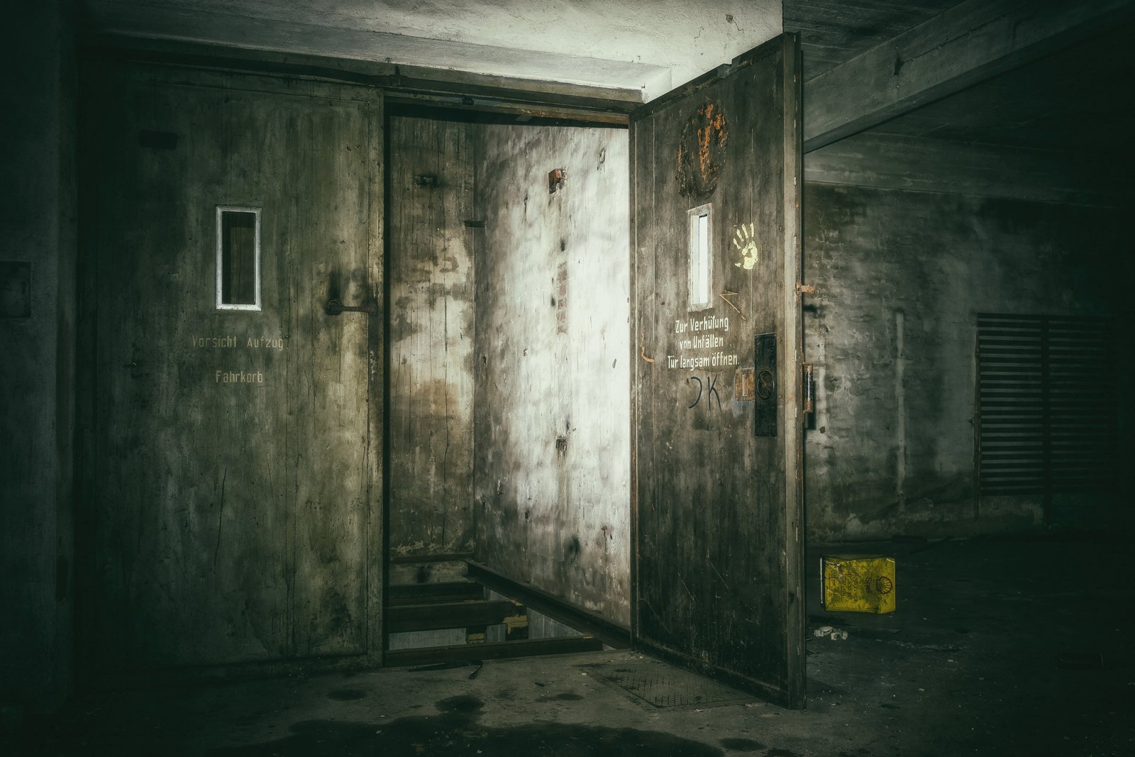 opened door lost places keller elevator underground dark 2k 4k 5k