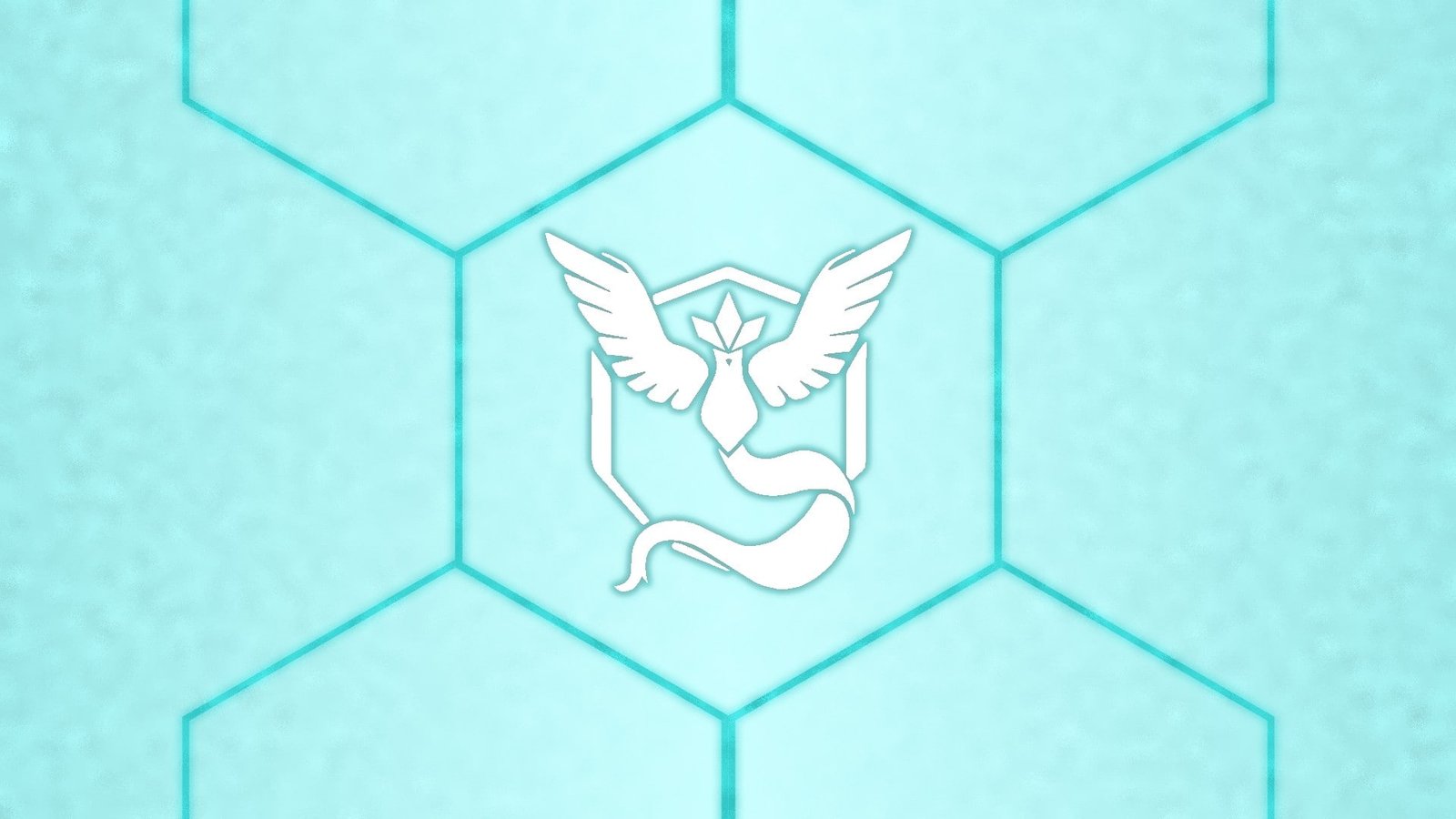 Pokemon Go Articuno hexagon ice blue white Team Mystic 2k
