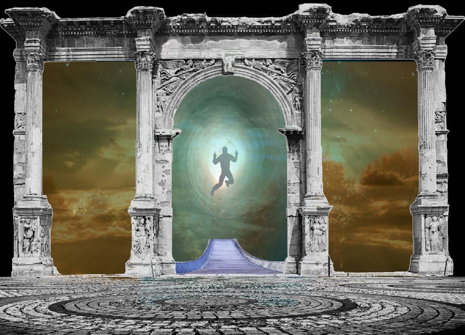 portal with human shadow beyond death life after eternal 2k