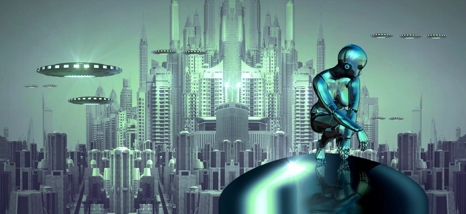 untitled fantasy science fiction float surreal city photo montage 2k 4k 5k