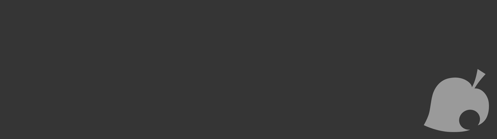 animal crossing new leaf logo minimalism black gray dual monitors widescreen dualmonitor dualscreen 2k 4k