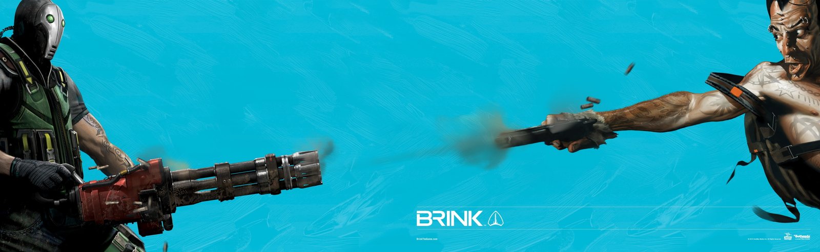 Brink poster Games brink video game dual monitors human body part widescreen dualmonitor dualscreen 2k 4k 5k