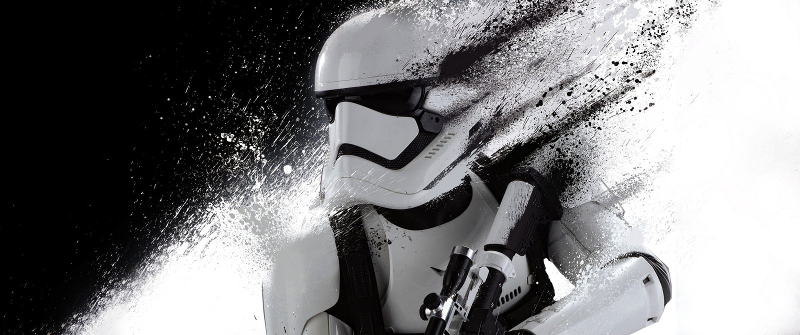 Dual Monitors monochrome Multiple Display Star Wars stormtrooper widescreen dualmonitor dualscreen 2k