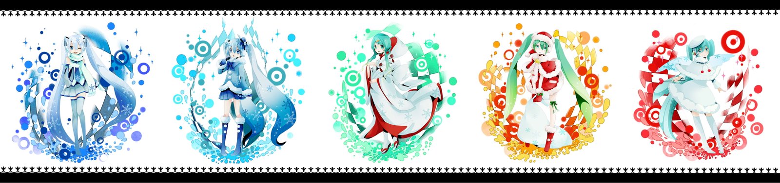 dual hatsune miku multi vocaloid widescreen dualmonitor dualscreen 2k 4k 5k