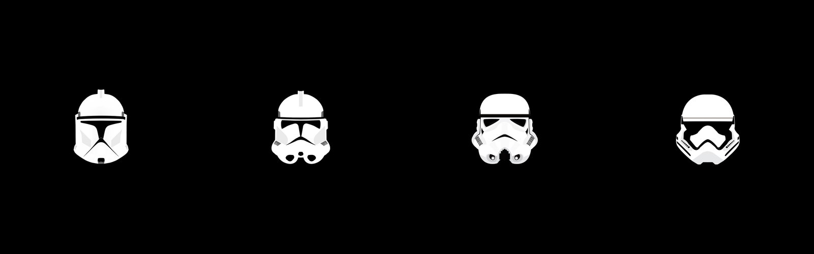 four Star Wars troopers illustration clone trooper stormtrooper widescreen dualmonitor dualscreen 2k 4k 5k