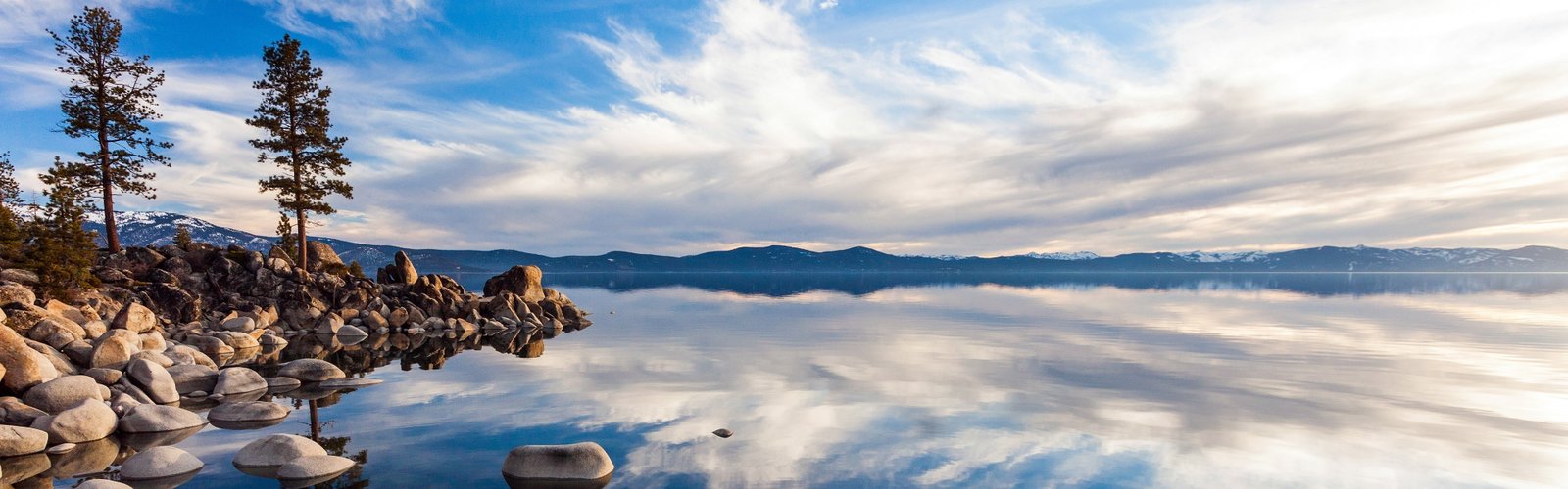 landscape lake clouds nature reflection dual monitors multiple display widescreen dualmonitor dualscreen 2k 4k
