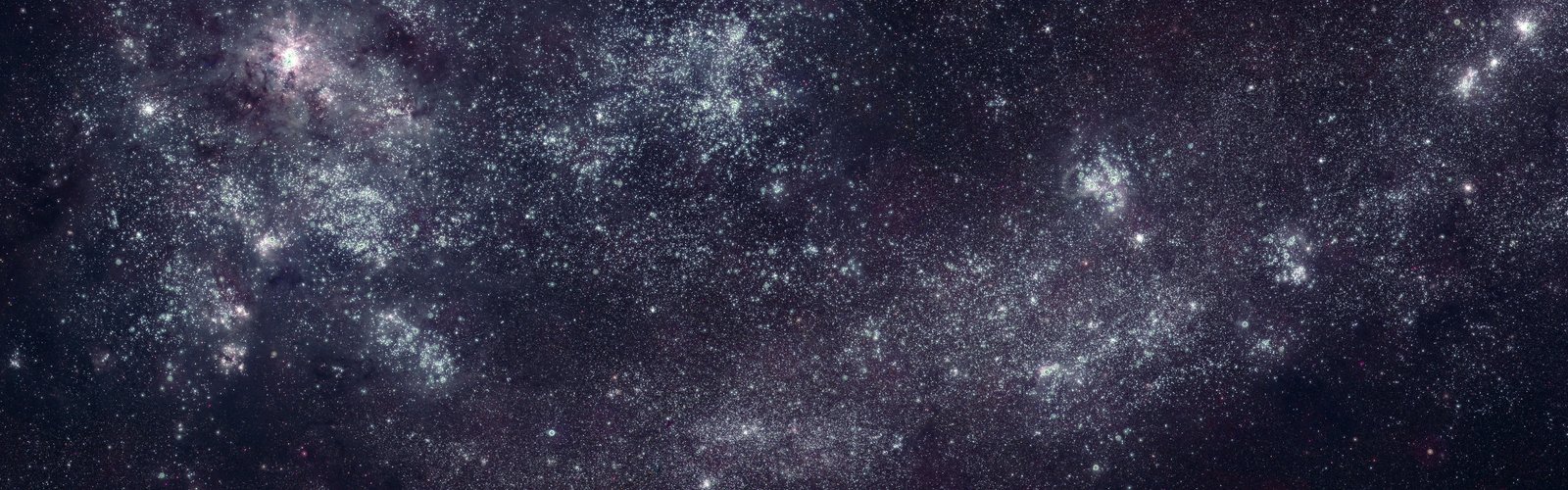 milky way illustration Large Magellanic Cloud space stars widescreen dualmonitor dualscreen 2k 4k