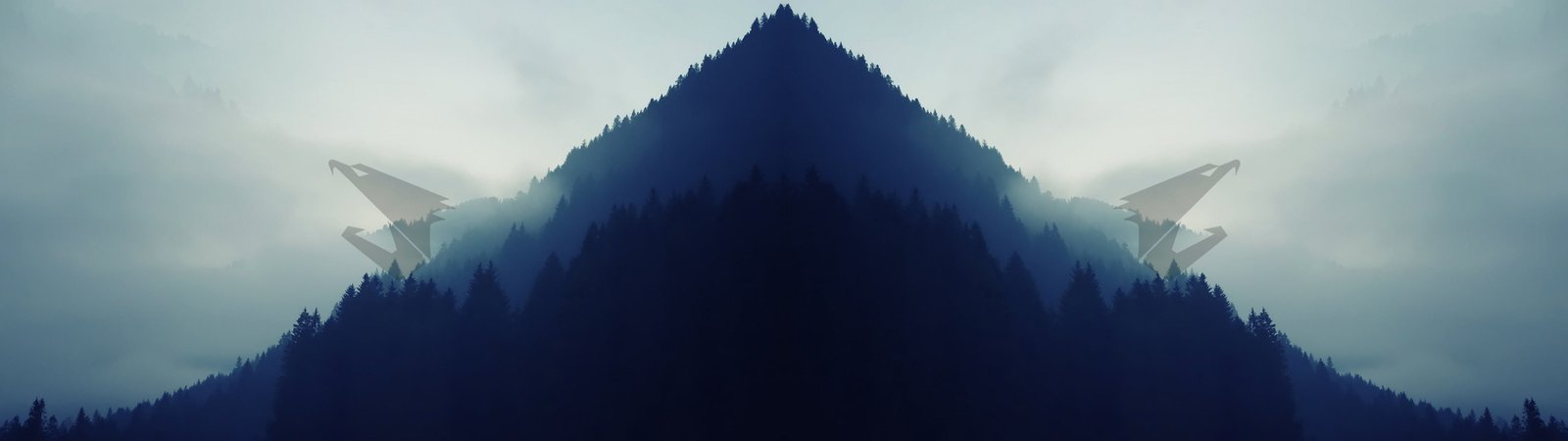 silhouette of mountains Aorus landscape forest eagle simple widescreen dualmonitor dualscreen 2k 4k