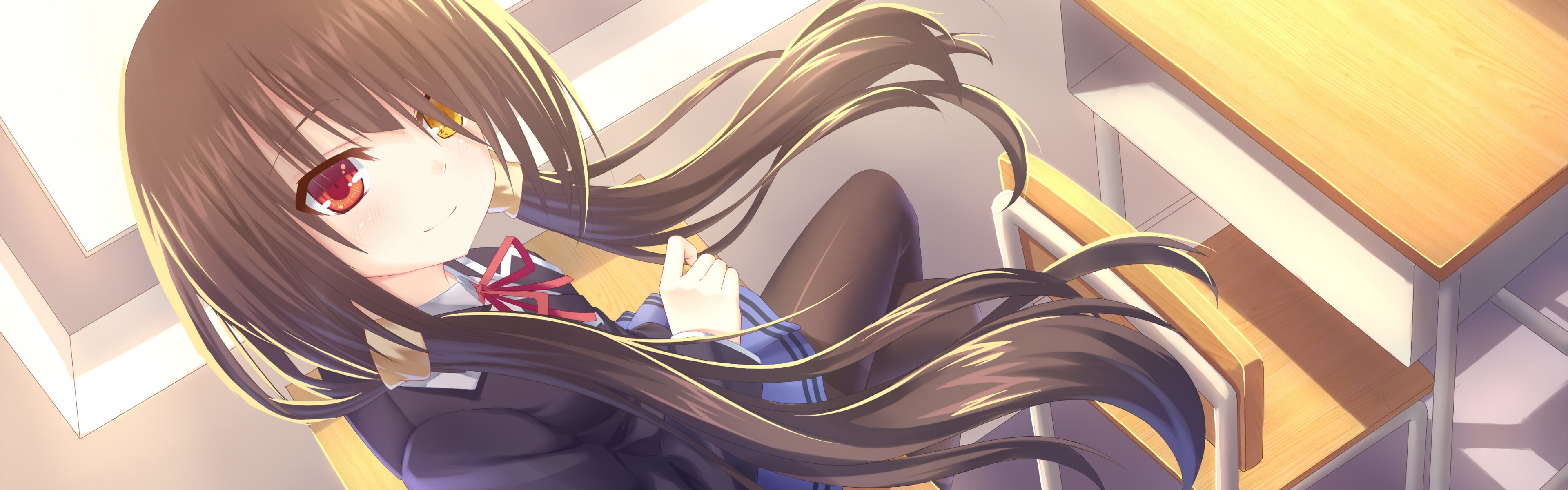 Tokisaki Kurumi Date A Live dual display widescreen dualmonitor dualscreen 2k 4k