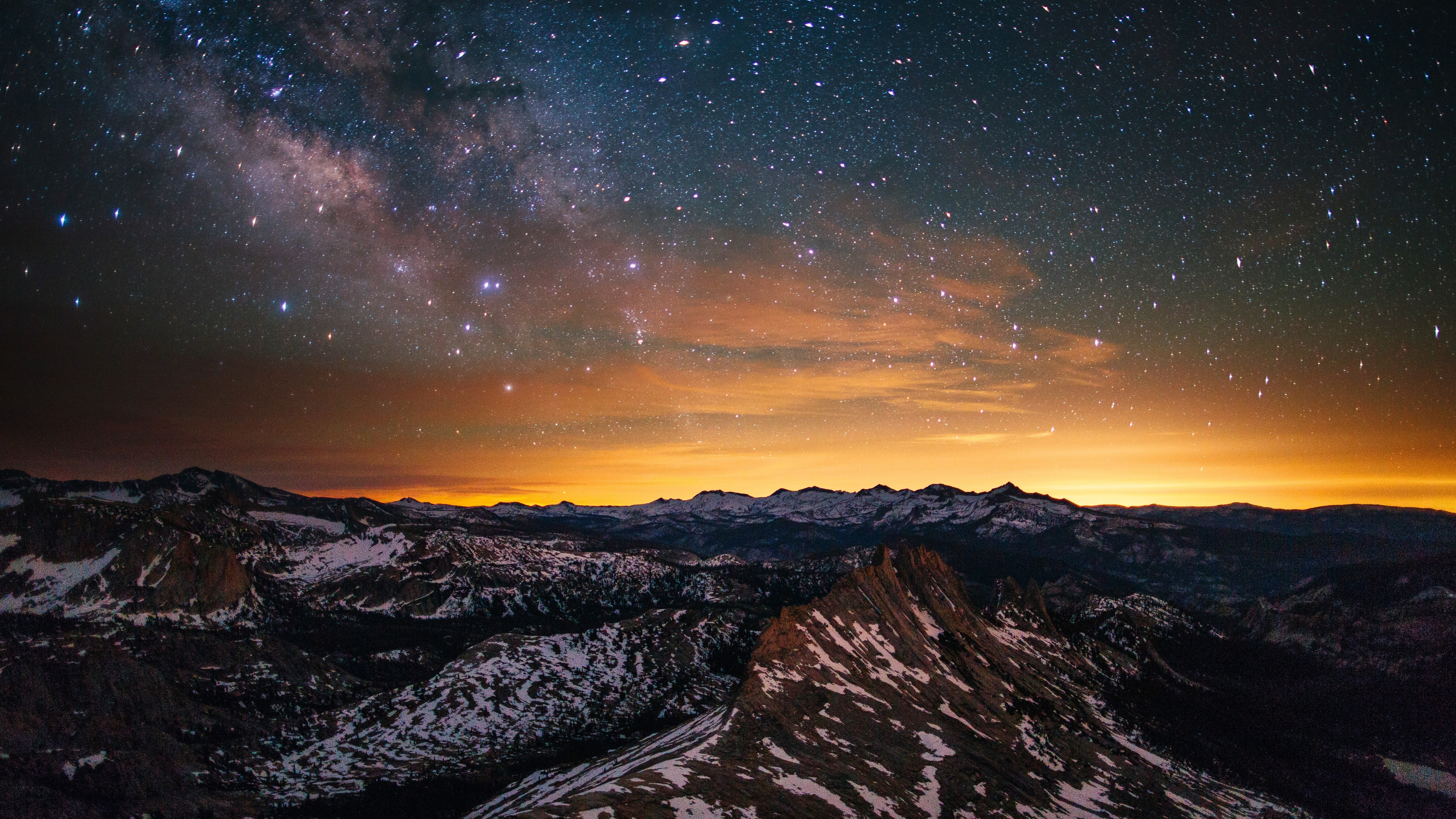birdseye view of brown mountaing Yosemite wallpaper 2k 4k 5k