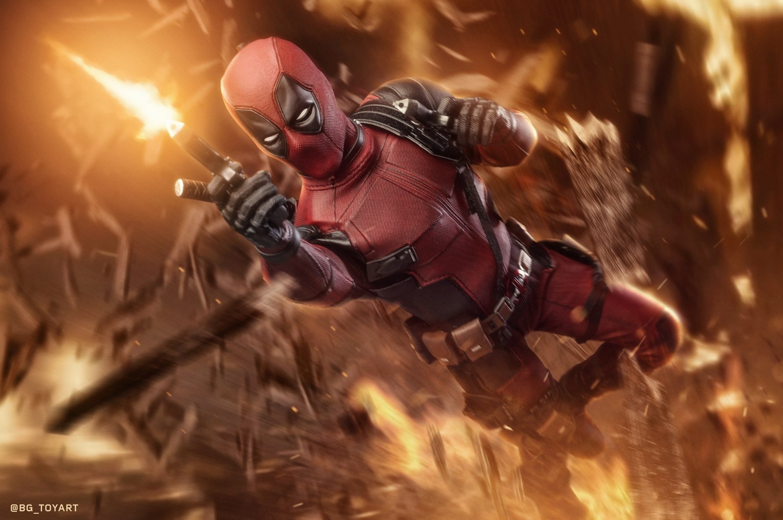 deadpool hd superheroes sport motion one person 2k 4k 5k