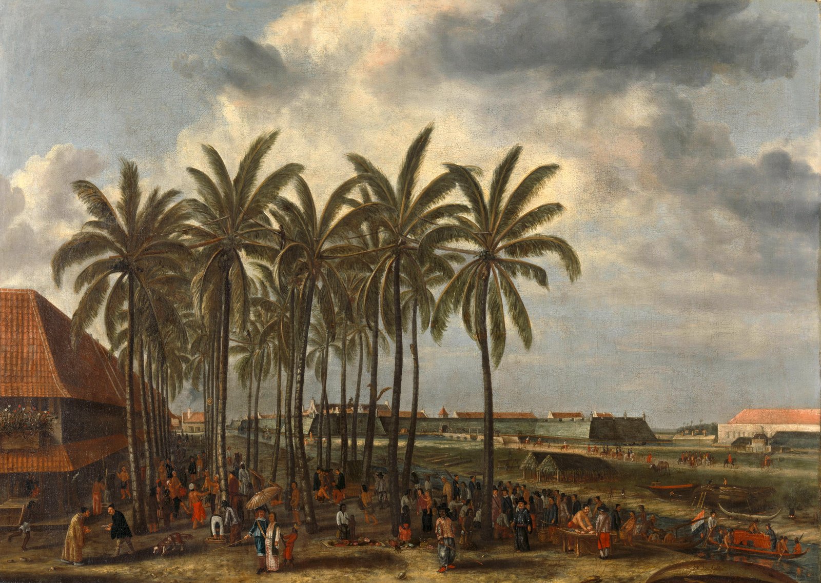 Dutch Batavia that was in Jakarta indonesia painting 2k 4k 5k