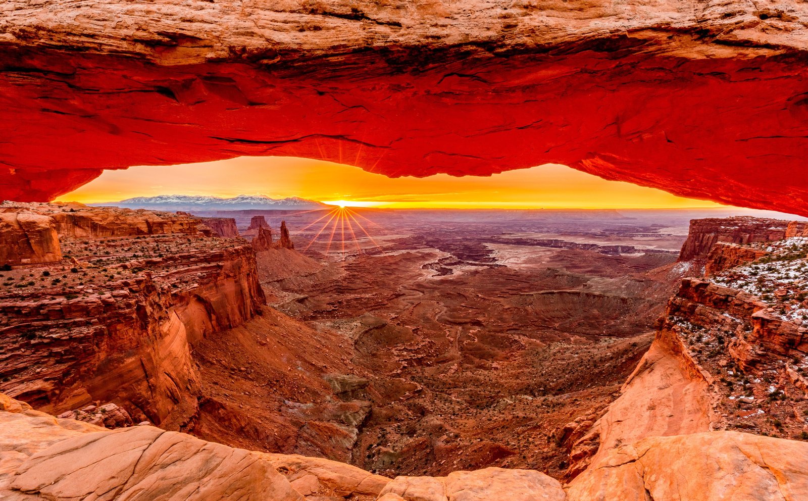Mesa Arch canyon illustration United States Utah View Travel 2k 4k 5k