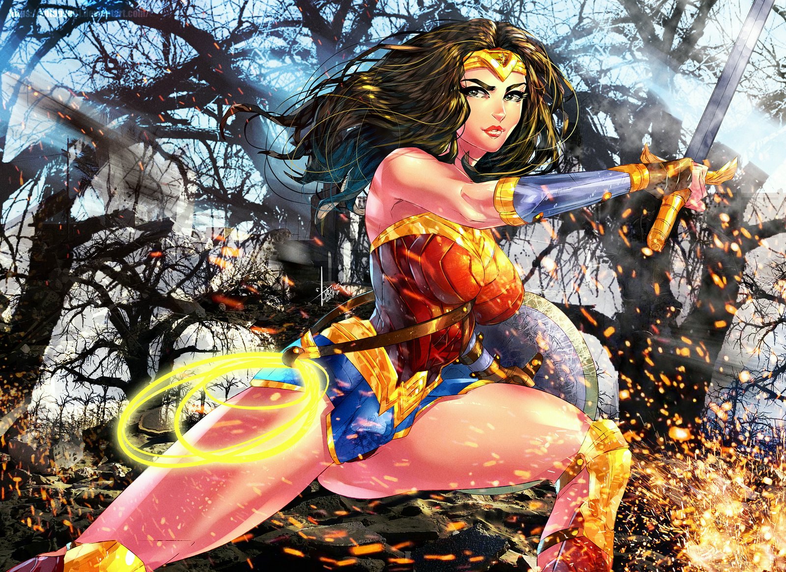 wonder woman hd artwork artist digital art superheroes 2k 4k