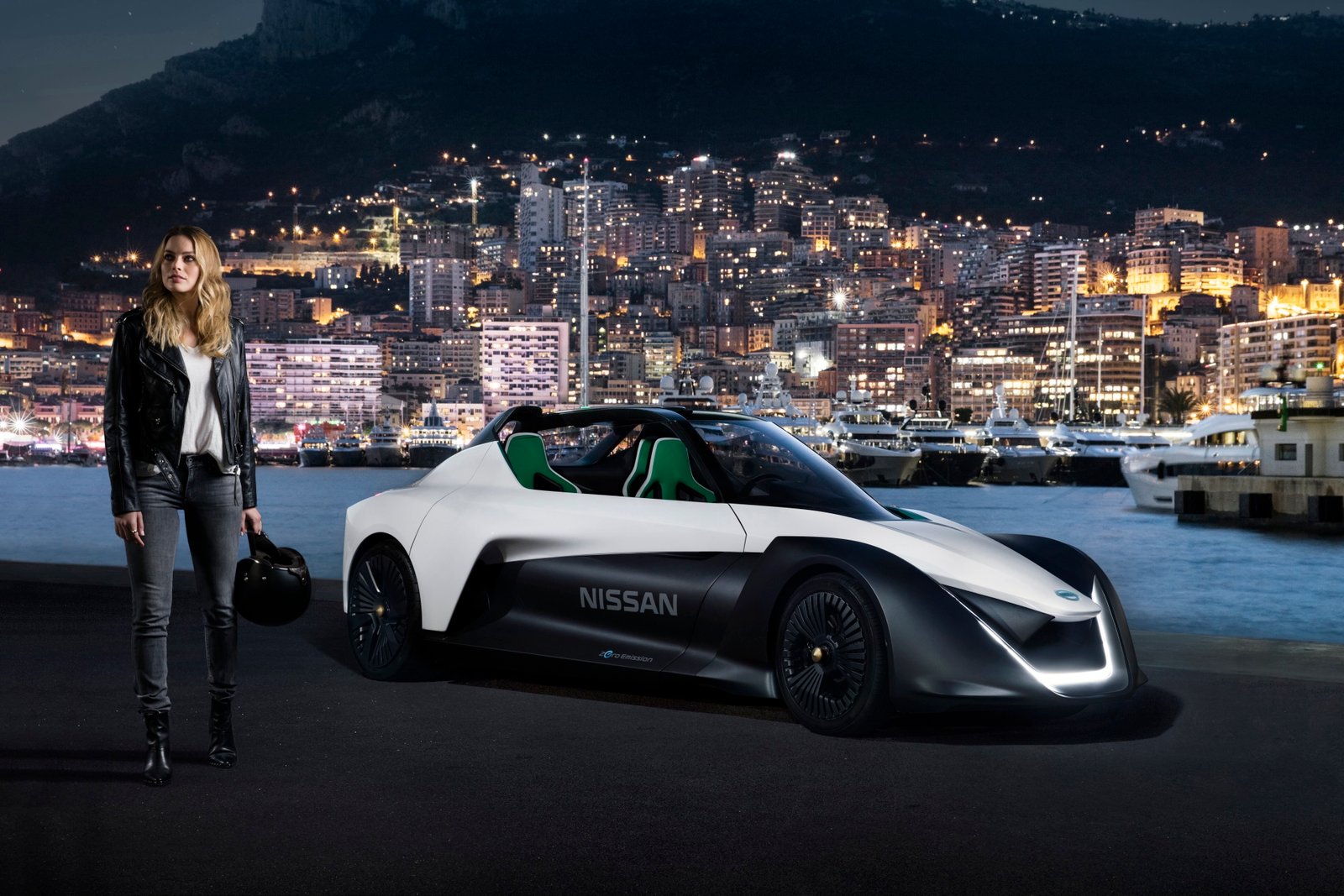 margot robbie celebrities girls nissan electric cars 2k 4k 5k 8k