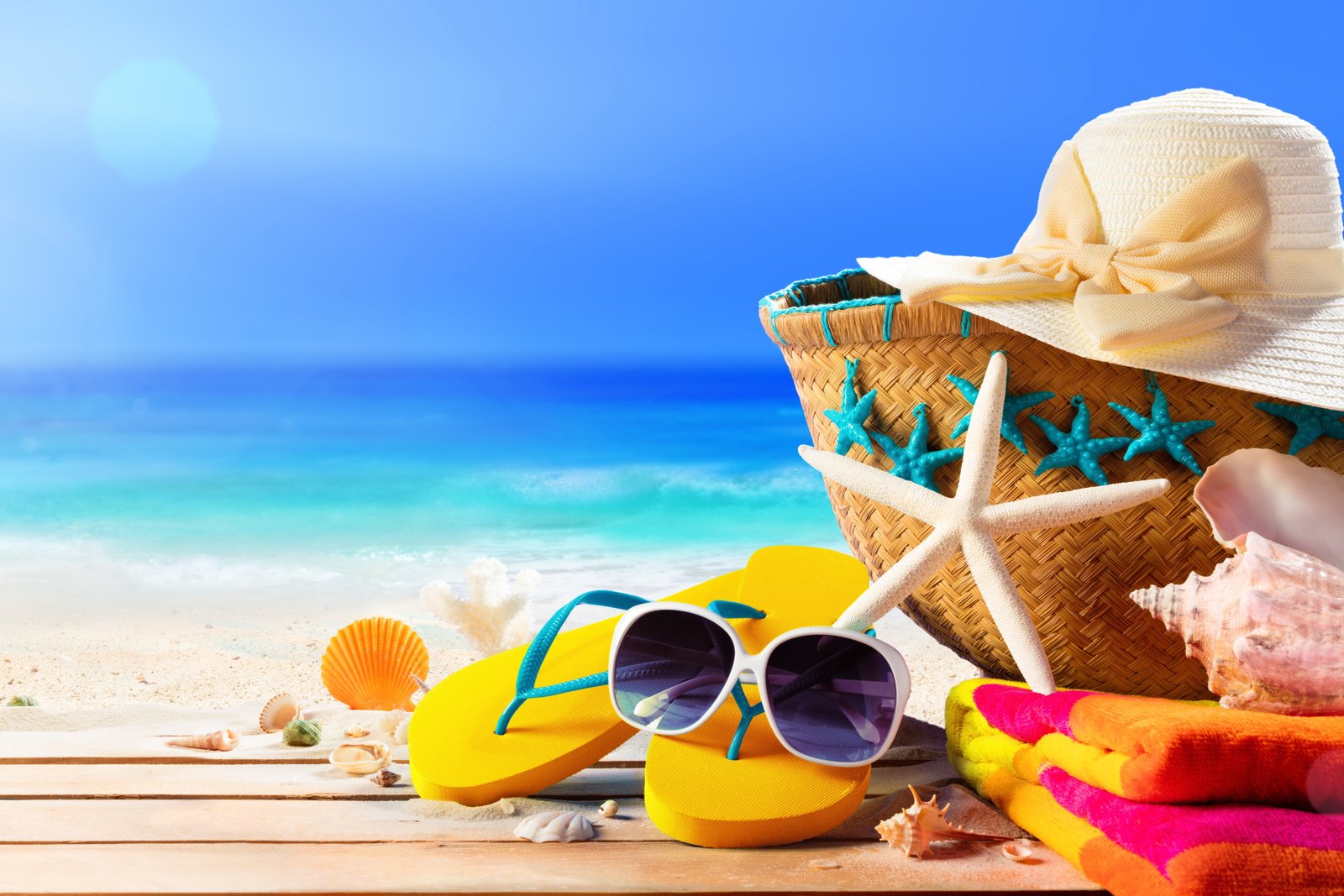 sand sea beach summer star vacation hat glasses shell 2k 4k 5k 8k