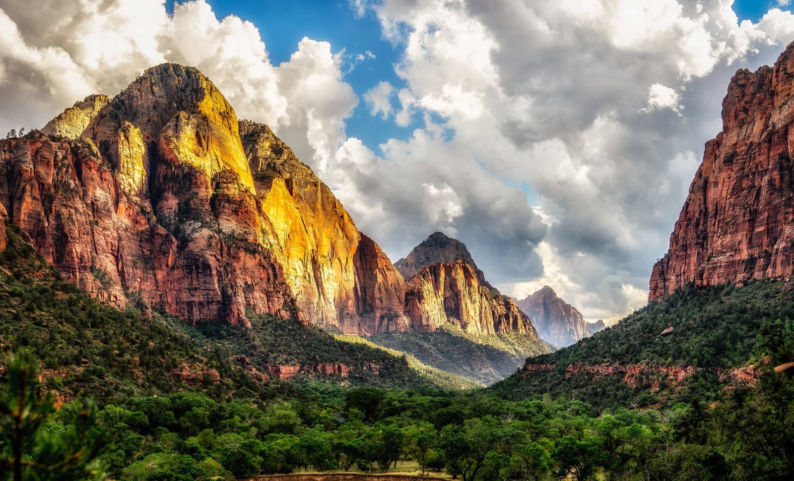 Zion National Park Utah trees clouds nature mountain cloud sky 2k 4k 5k