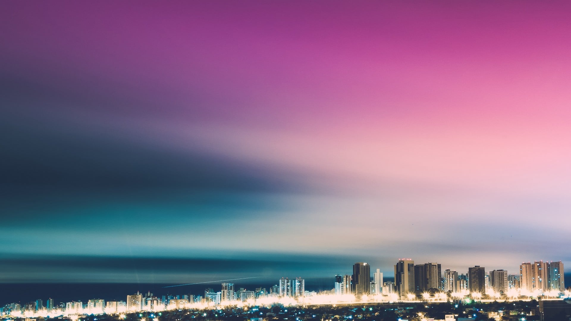 Night Cityscape city lights 2k