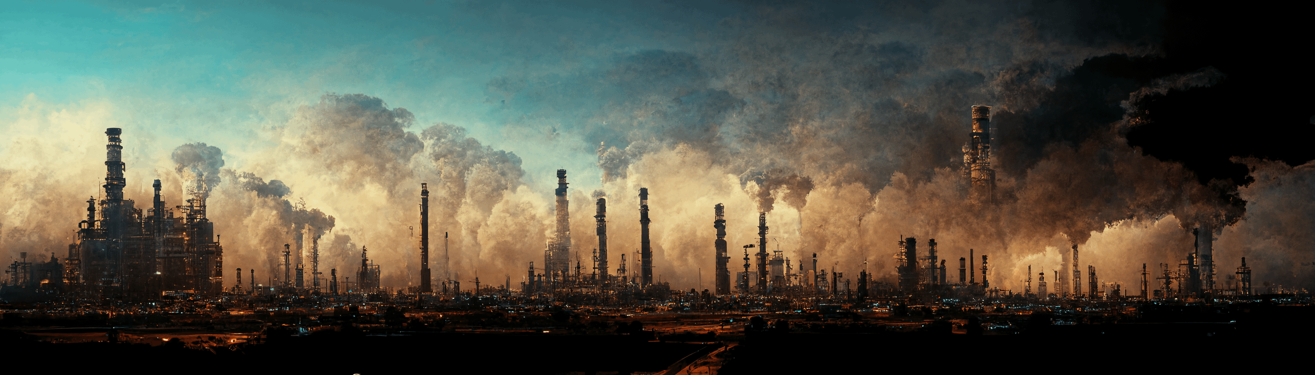 Coal punk city smoke dual screen multi monitor 2k