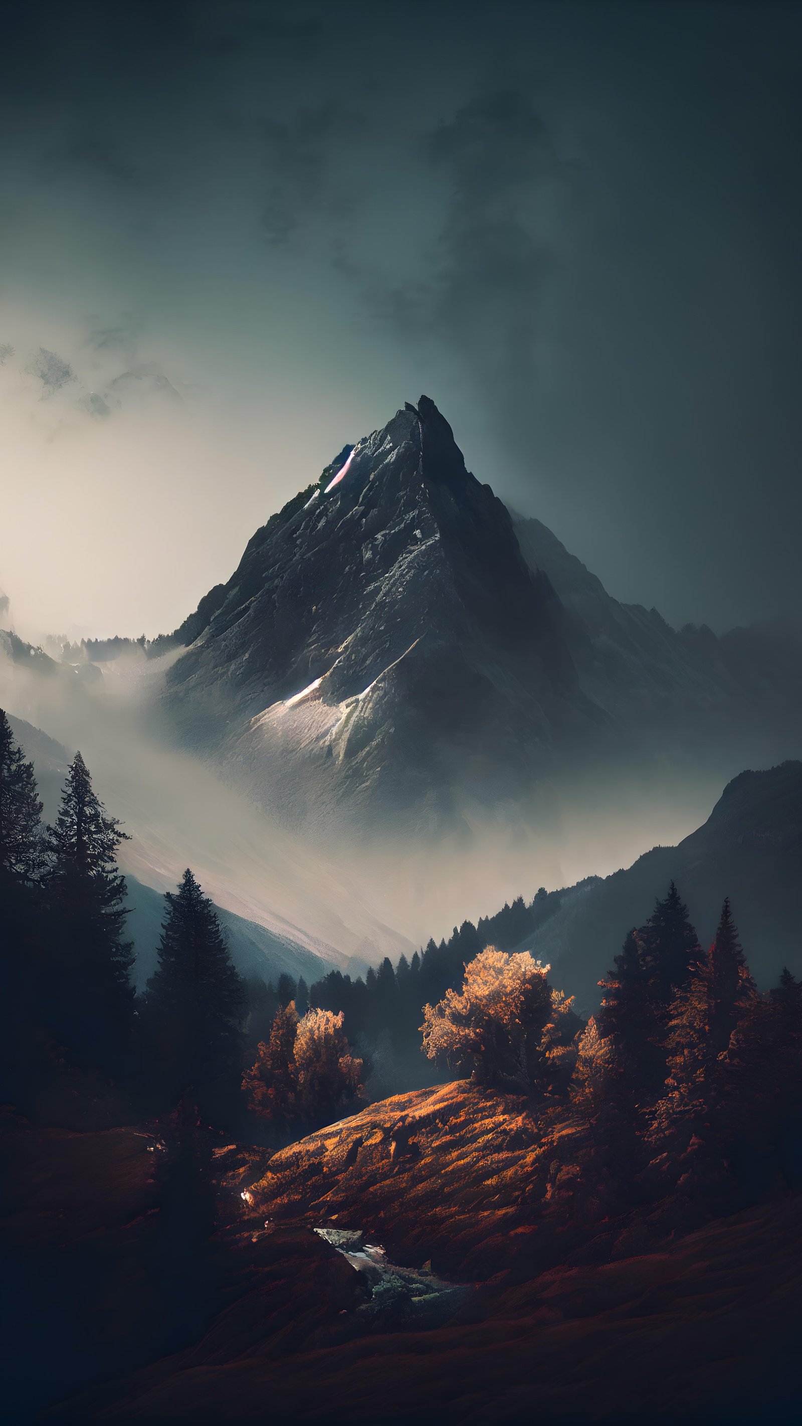 seasons mountain trees mobile iphone wallpaper 2k 4k