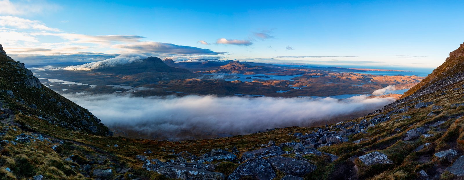 aerial photography of mountains covered with clouds torridon scotland 2k 4k 5k 8k 10k