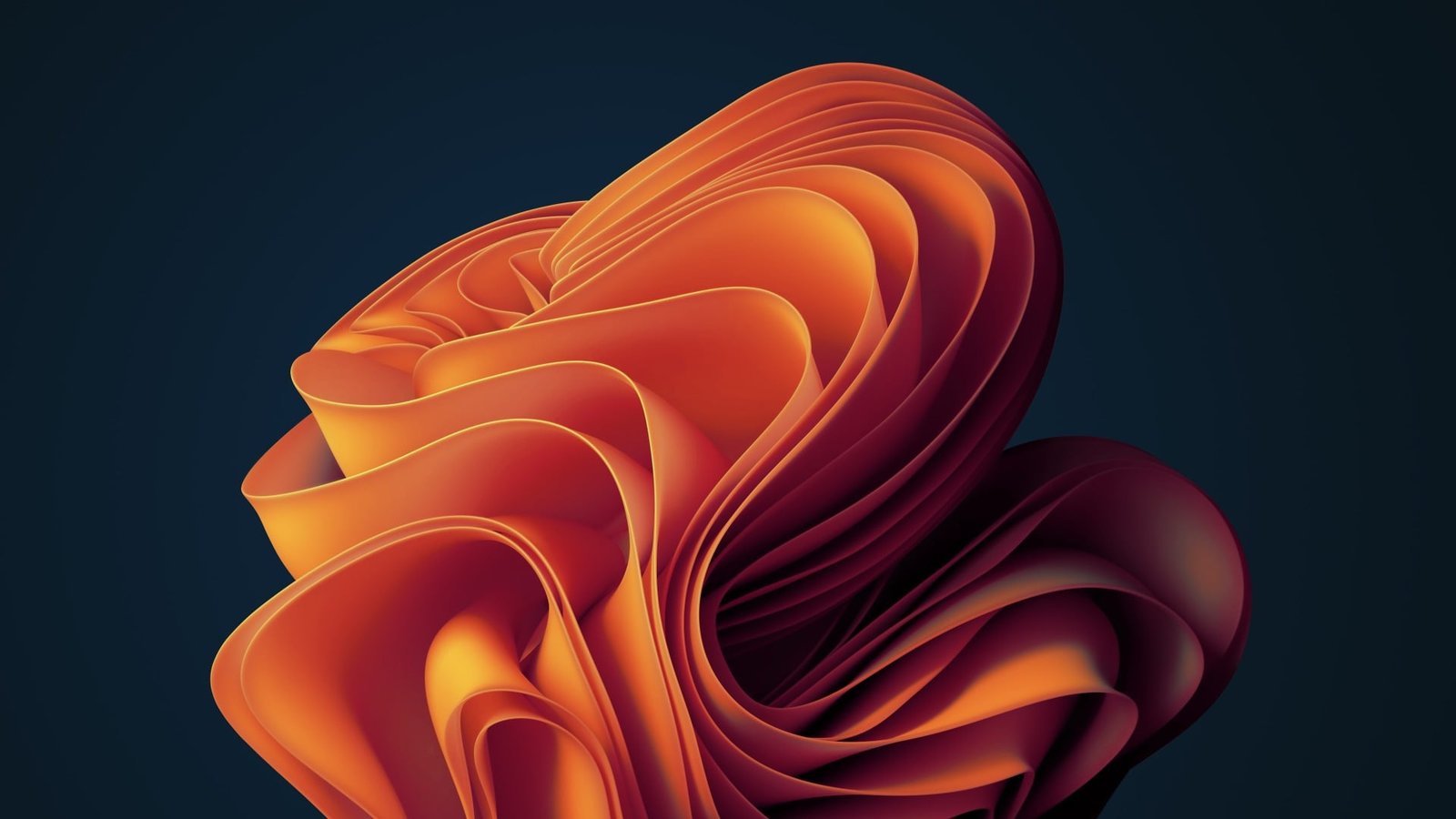 Windows 11 Abstract Orange Bloom 2k