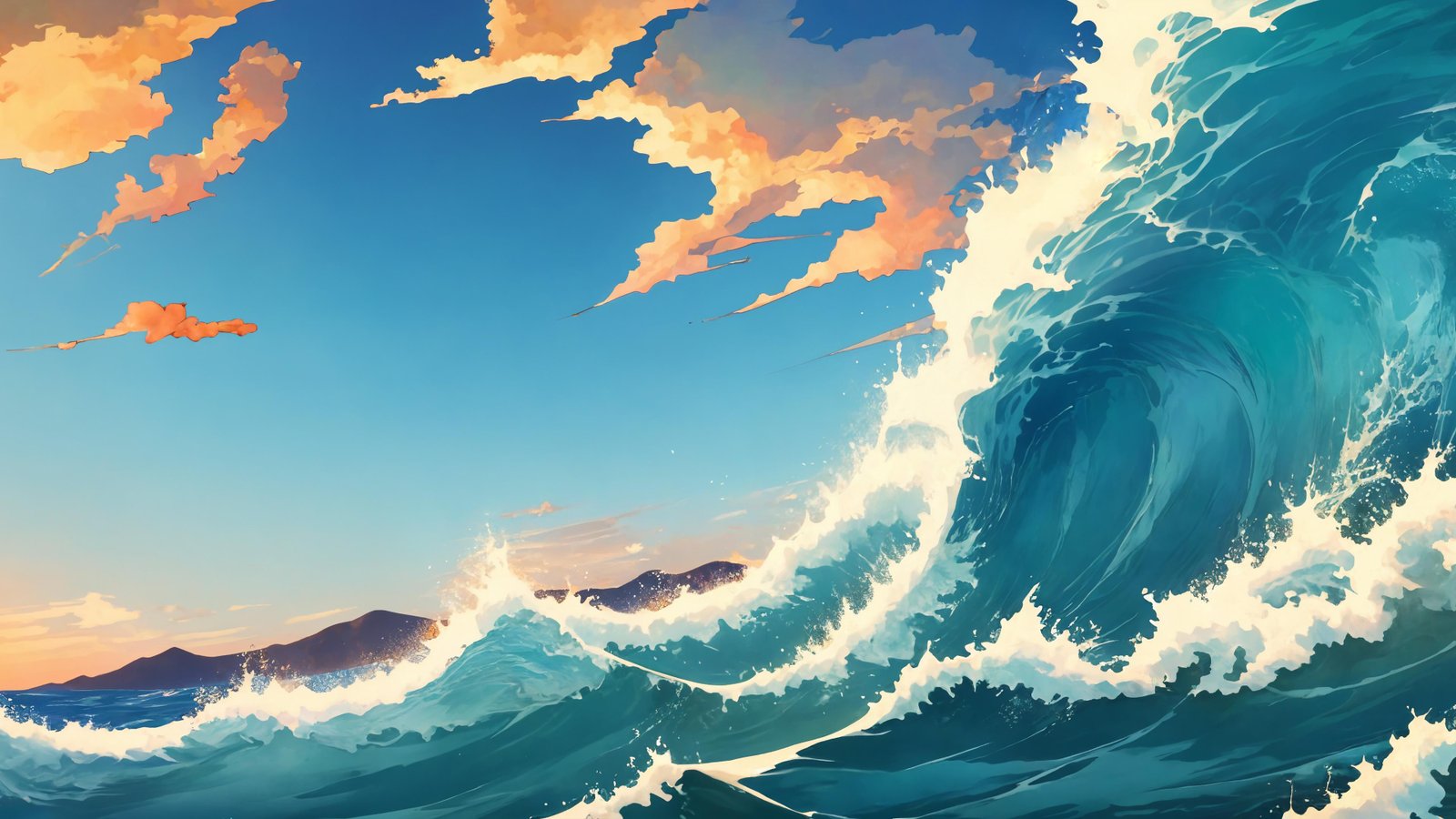 Waves at dawn 2k 4k