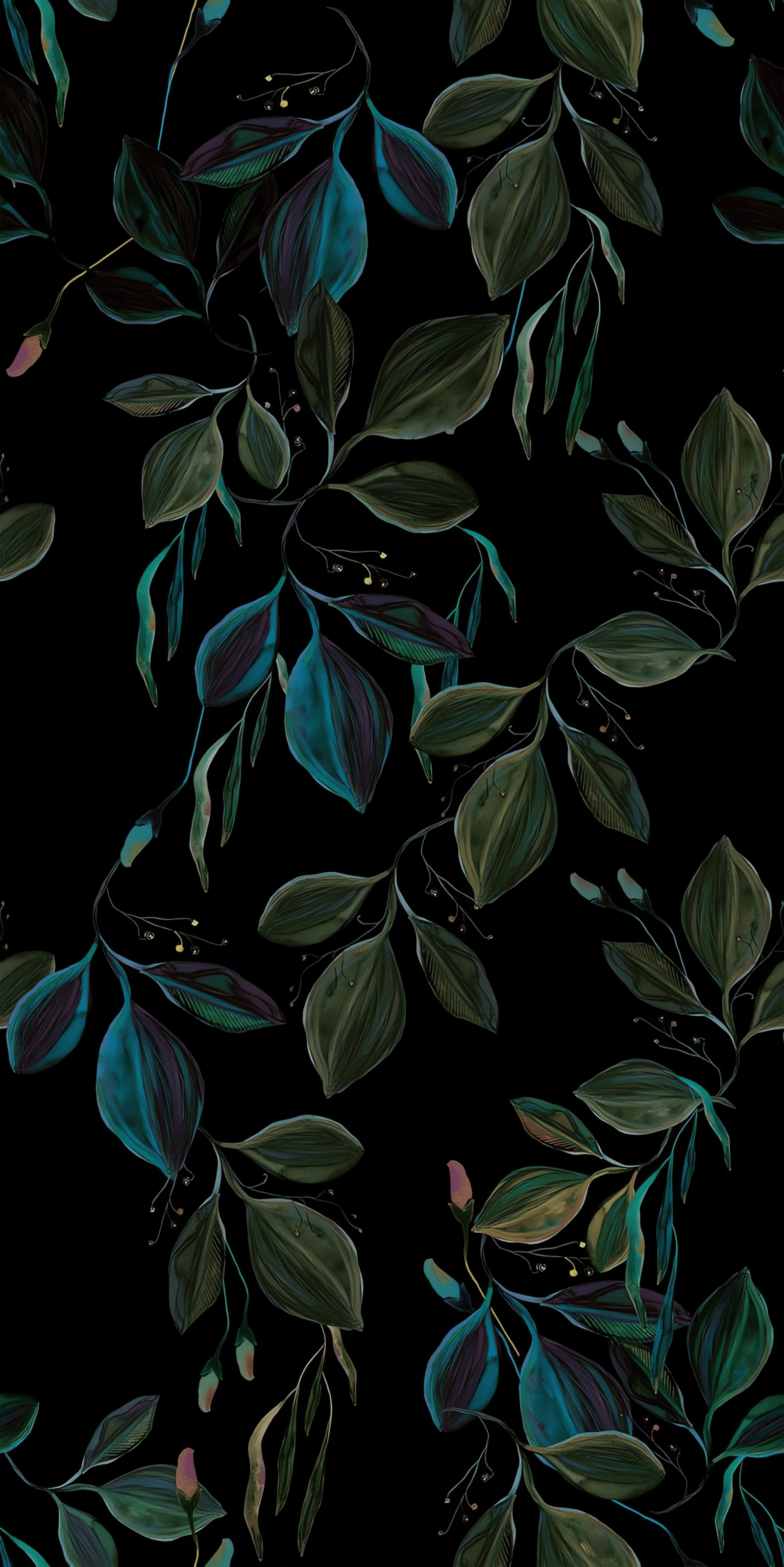 Leaf In Time Amoled wallpaper mobile background 4k 2k