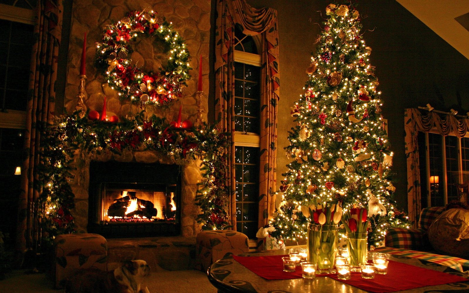christmas tree holiday fireplace Christmas ornaments decorations 34 2k