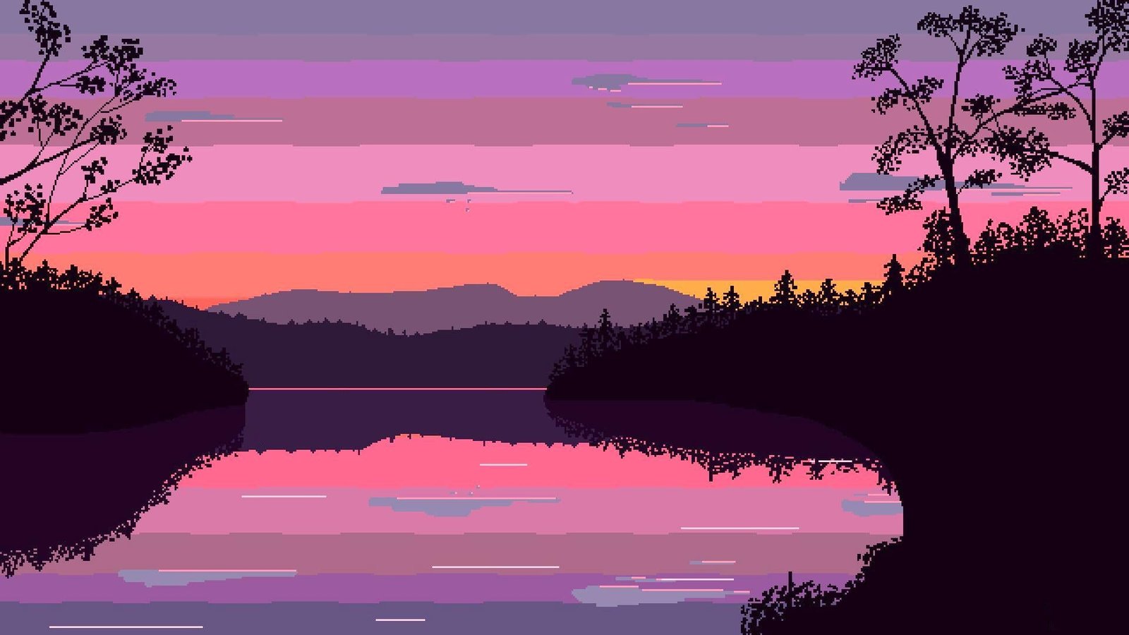 Pixel Landscape found this picture on the internet I modified it a little bit. 2k