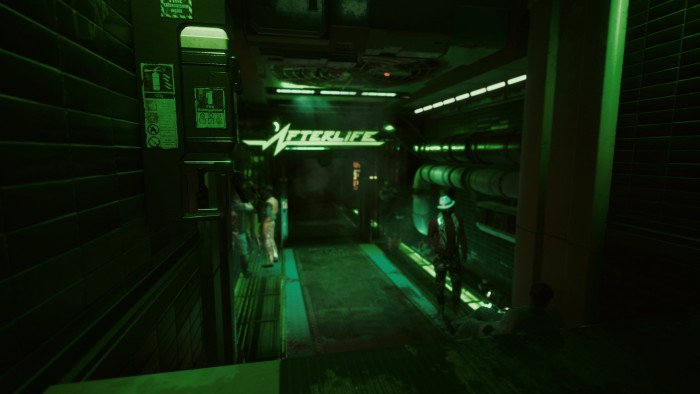 Cyberpunk video games lights neon green glow 2k