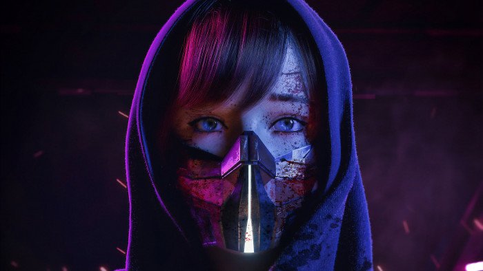 digital art artwork cyber cyberpunk neon lights 1 2k
