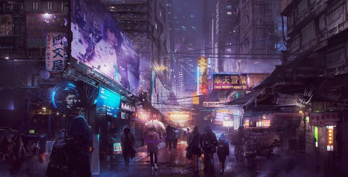 digital art artwork cyberpunk cyber city futuristic 2k