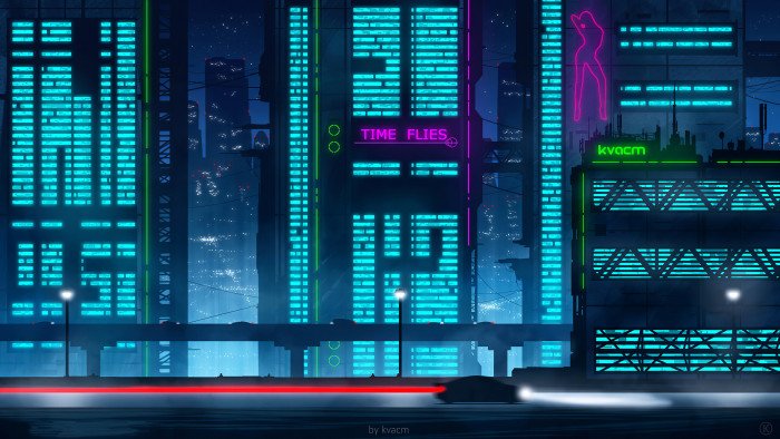 digital art artwork illustration environment city lights 2k