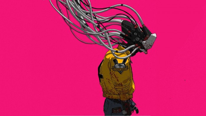 illustration of robot simple background artwork Wouter Gort