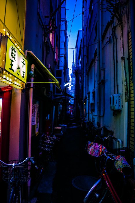 japan tokyo neo cyberpunk tower urban neon 2k