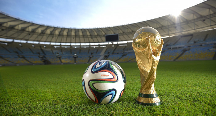 Brazuca ball of the World Cup in Brazil gold plated award with soccer 2k