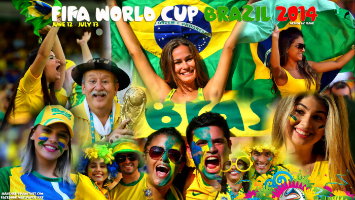 collage football fifa world cup fans brazil