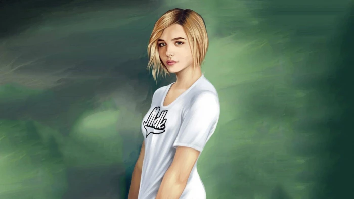 chloe grace moretz painting actress hollywood