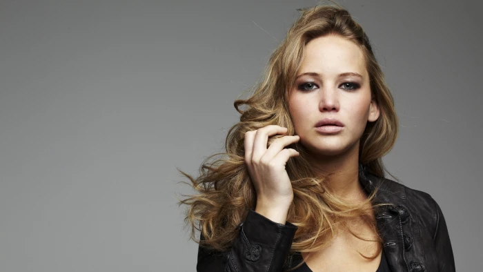 jennifer lawrence black dress and jacket actress hollywood 2k