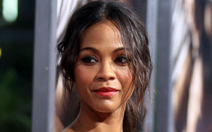 zoe saldana close up photograph actress hollywood 2k