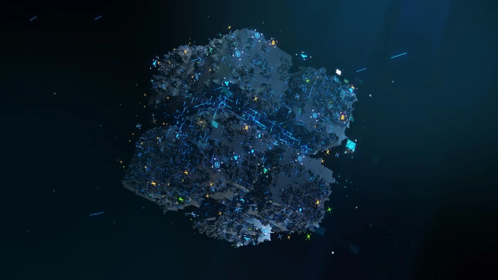 abstract digital art dark cryptocurrency night space planet