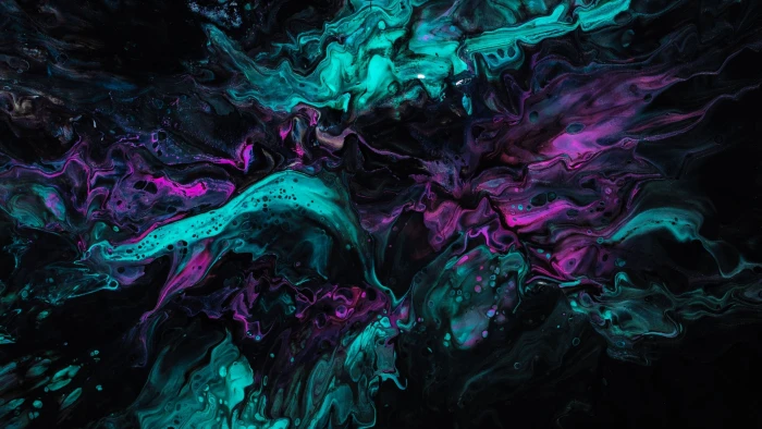 Abstract Smoke Purple Turquoise 2k