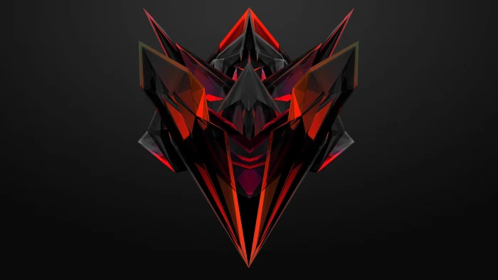 red and black logo wallpaper abstract Justin Maller studio shot 2k