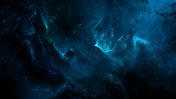 space universe blue nebula outer darkness stars 2k 4k 5k