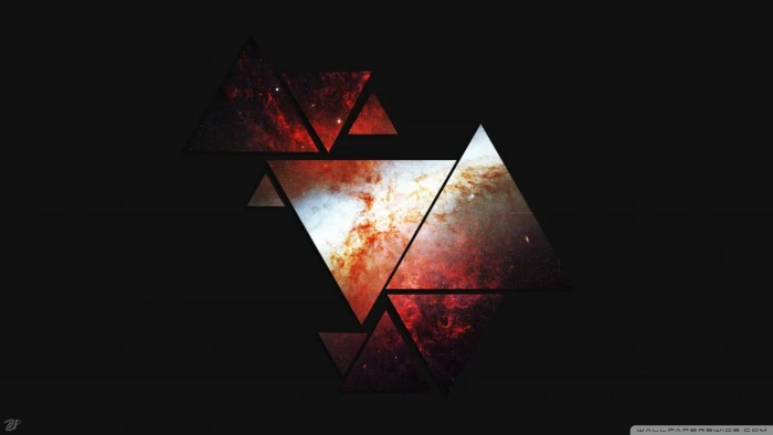 triangle white and red digital wallpaper geometry abstract